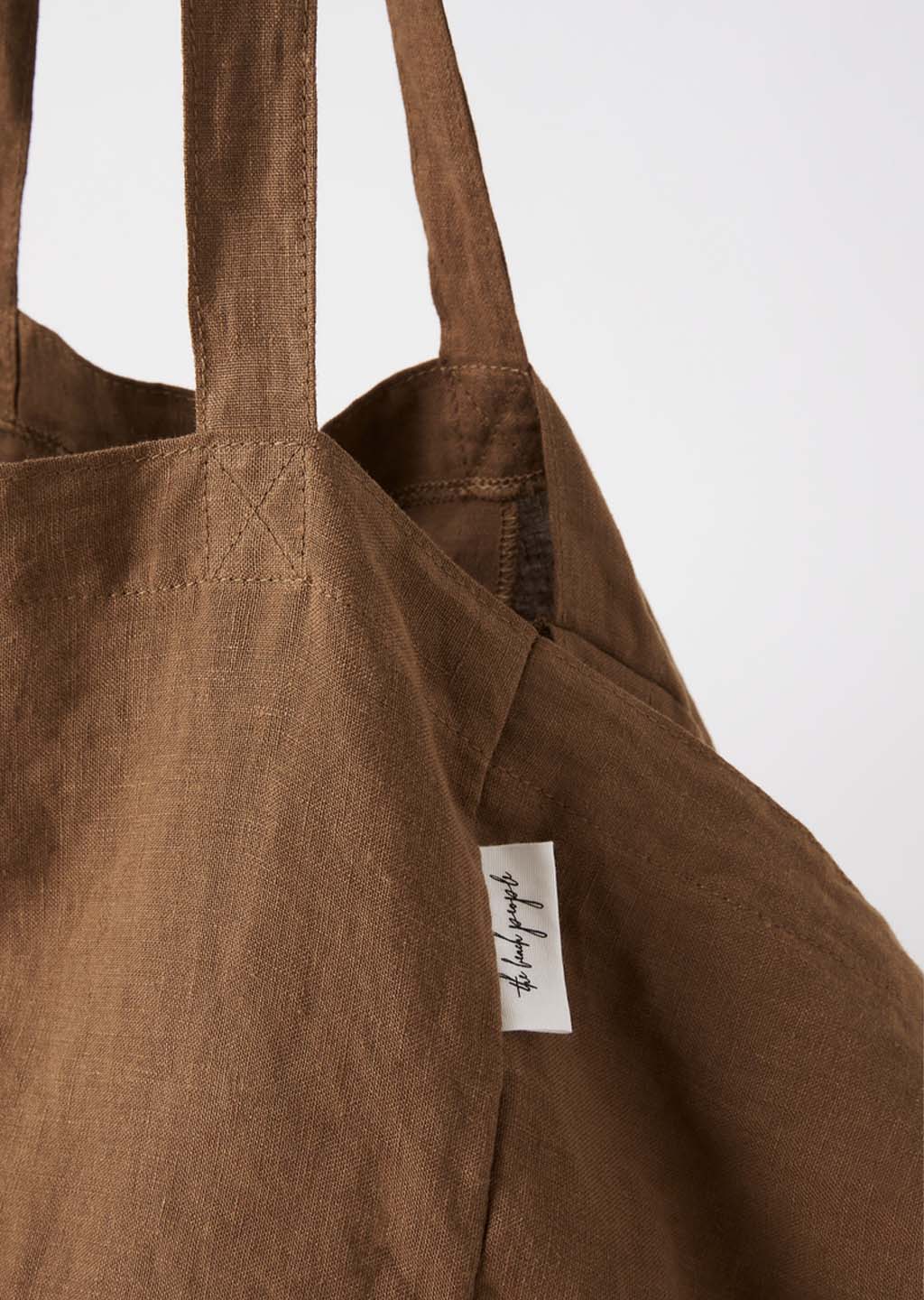 Chocolate Linen DH Tote Bag