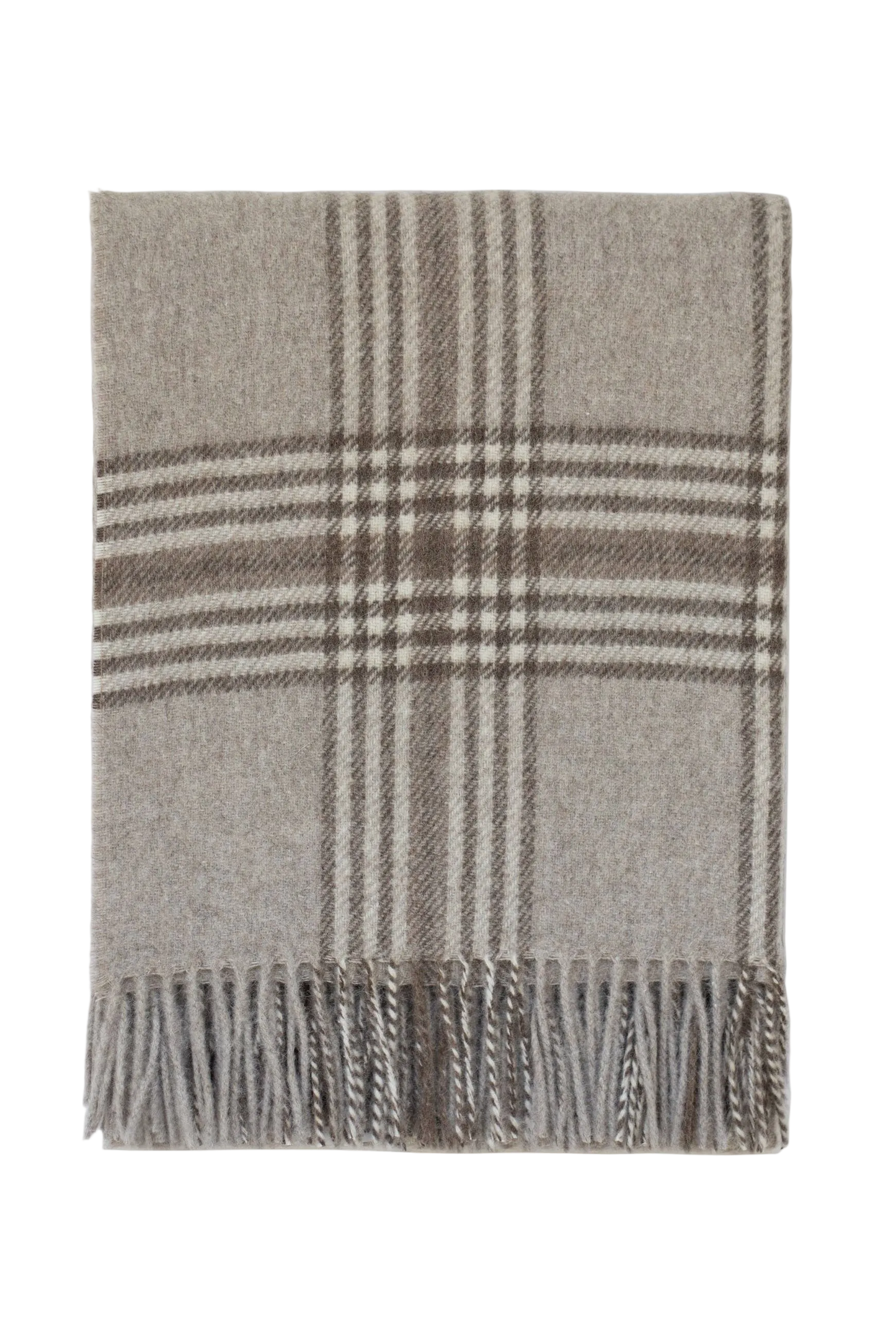 Stonehaven Throw: Tan/Dark Taupe