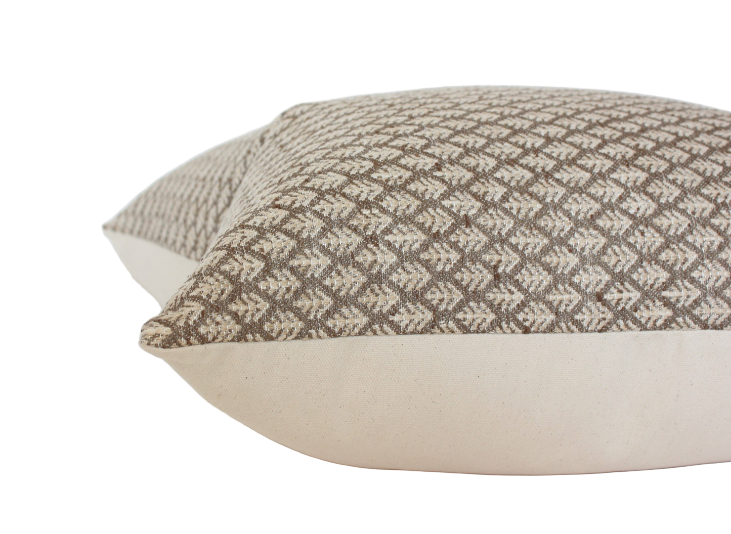 Brown Floral Pillow Cover, Earthy Textured Pillow | Fern: 20x20