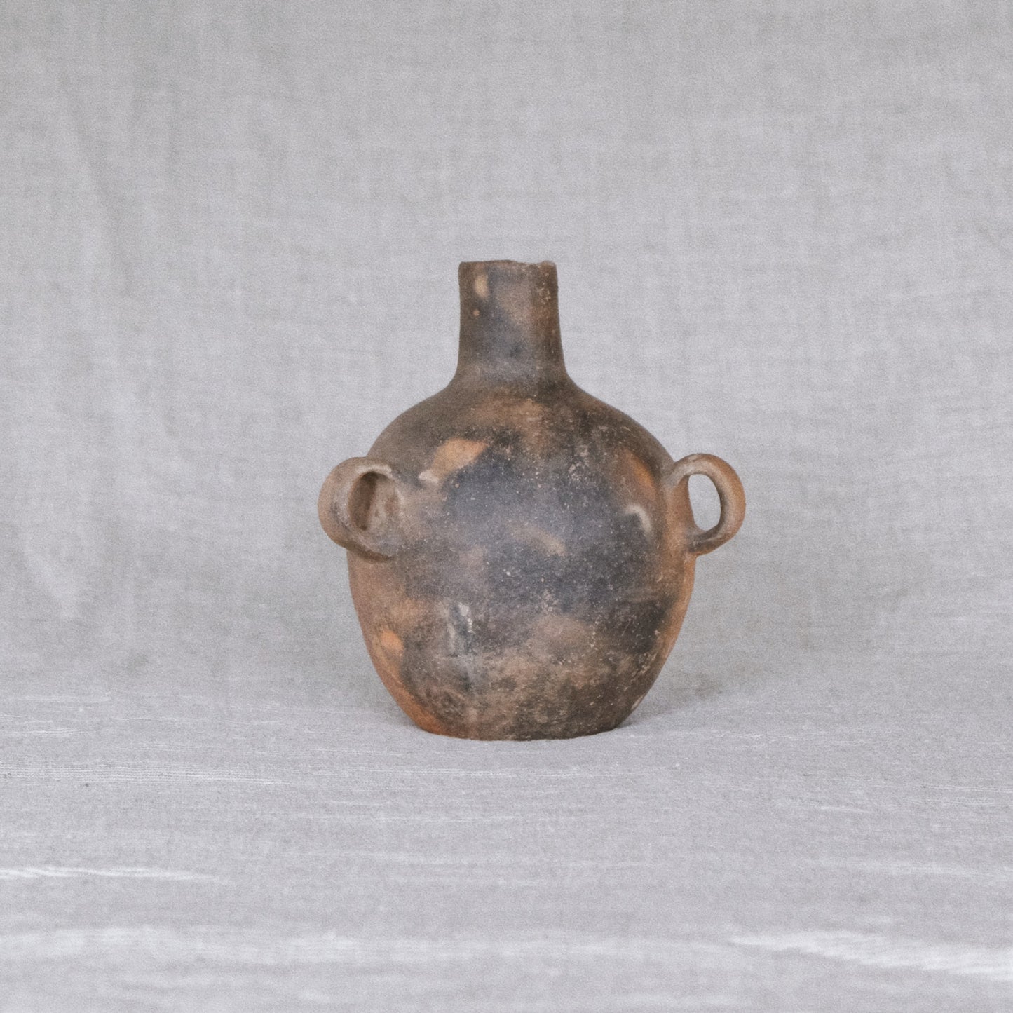 Three-Handled Mexican Clay Jug | Vintage