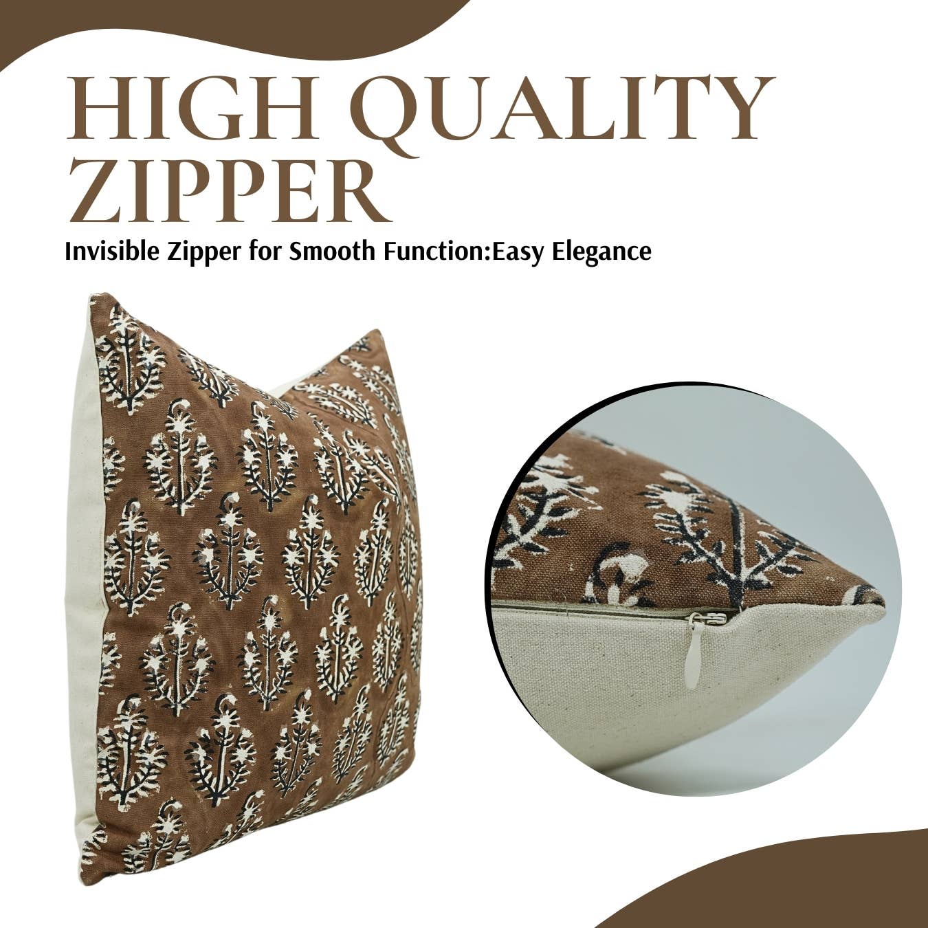 Unique Design Block Duck Canvas Pillow Cover - Neelgagan: Thick Cotton / One Side Print / 20x20 Inch