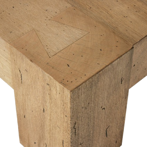 Abaso Rectangular Coffee Table- Rustic Wormwood Oak