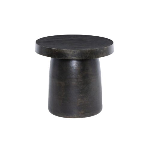 Paz Outdoor End Table-Distressed Bronze