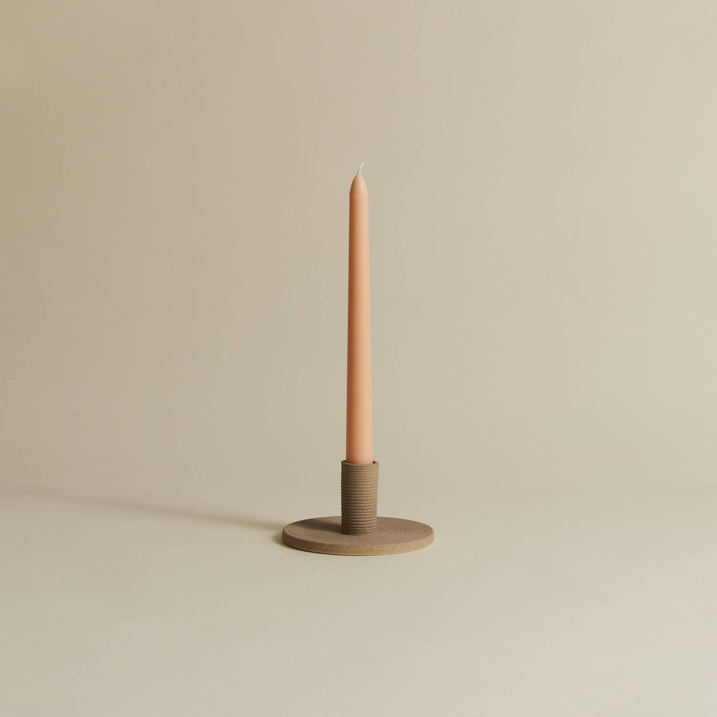 Wave Plate - Taper Candle Holder: Matte Black