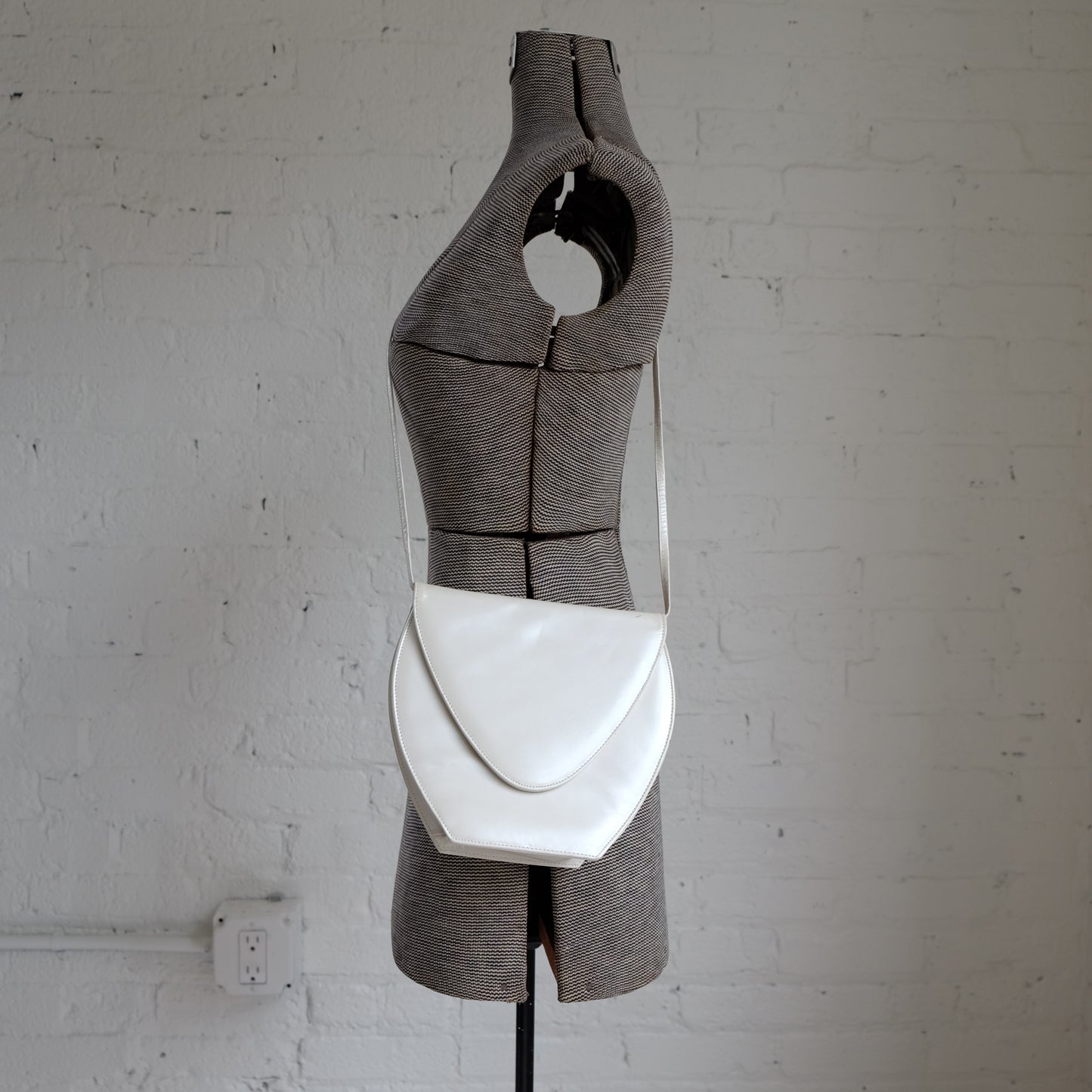 Stuart Weitzman White Leather Crossbody | Vintage