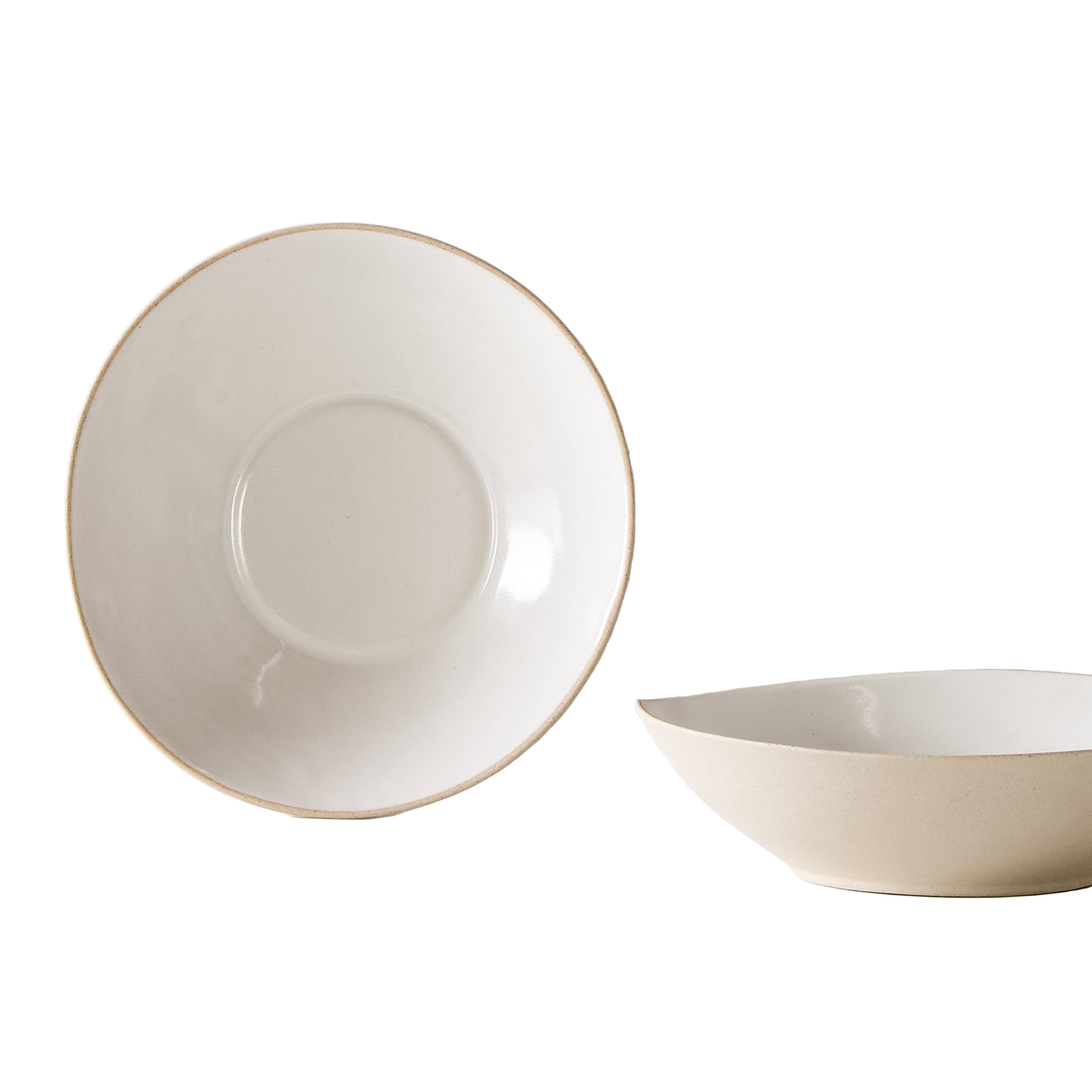 Shallow Serving Bowl | Raw Stoneware