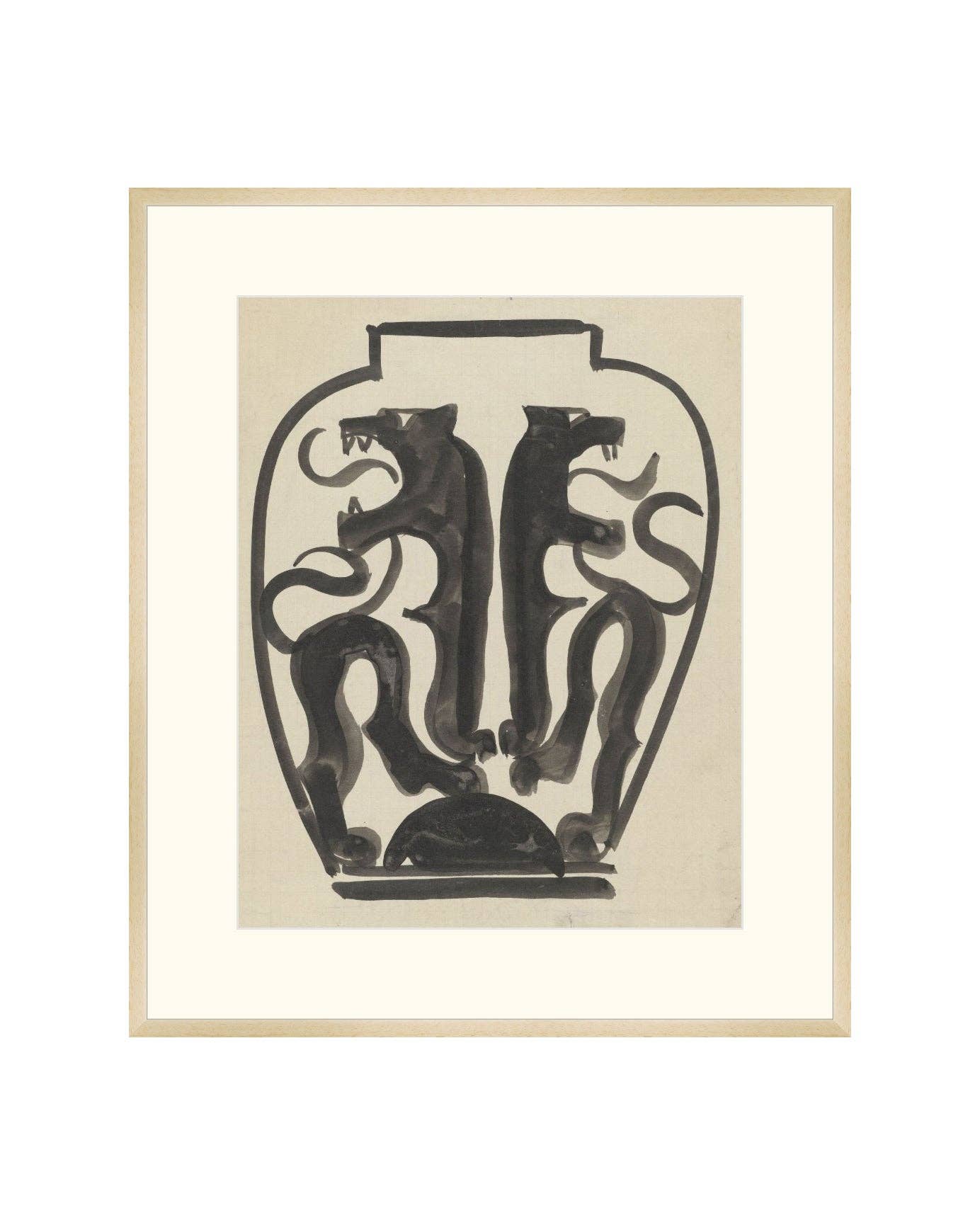 Vintage Ink Vase Print