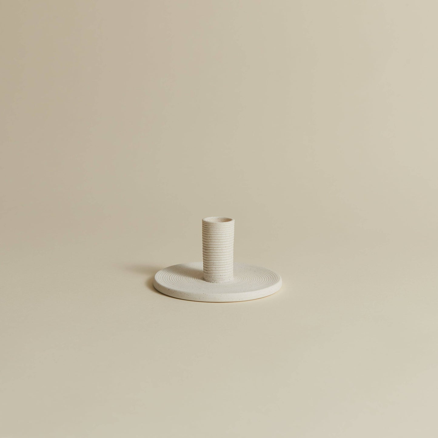Wave Plate - Taper Candle Holder: Matte Black