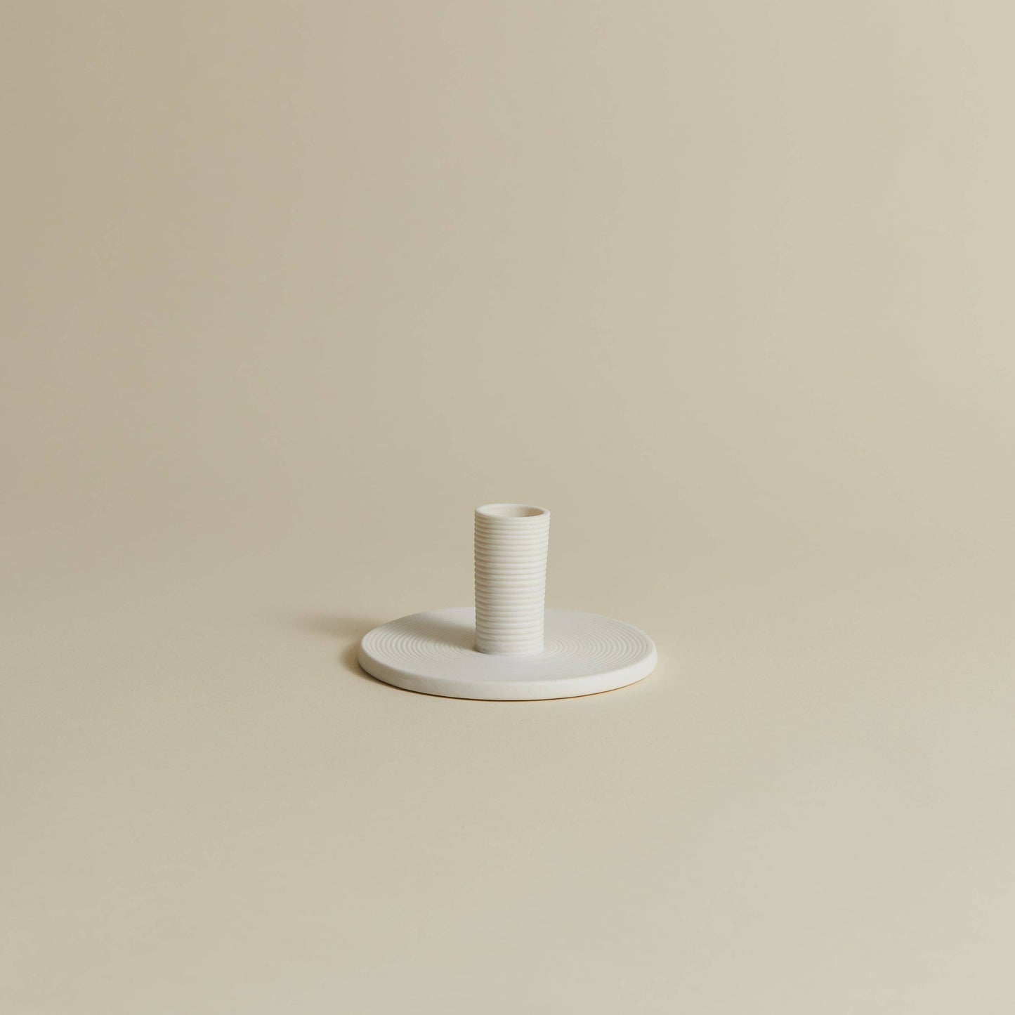 Wave Plate - Taper Candle Holder: Matte Black