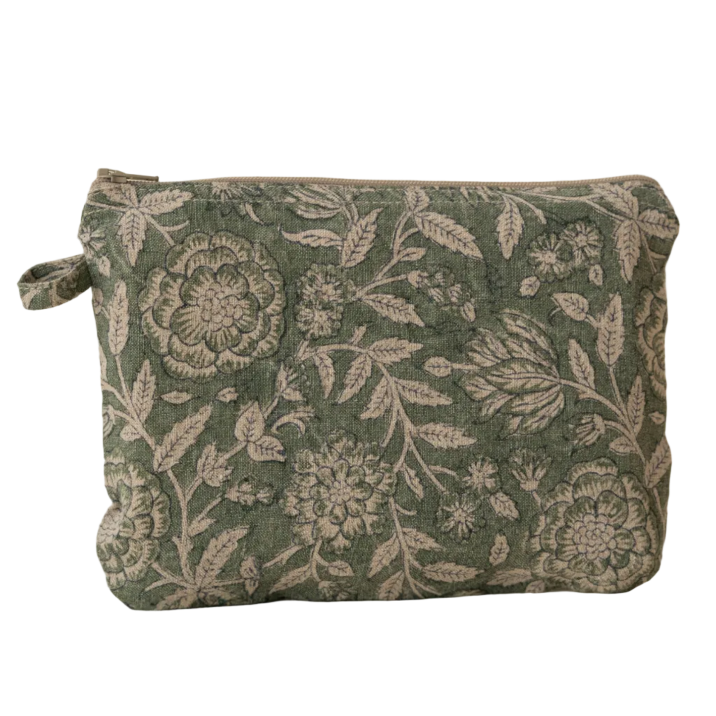 Block Print Linen Pouch