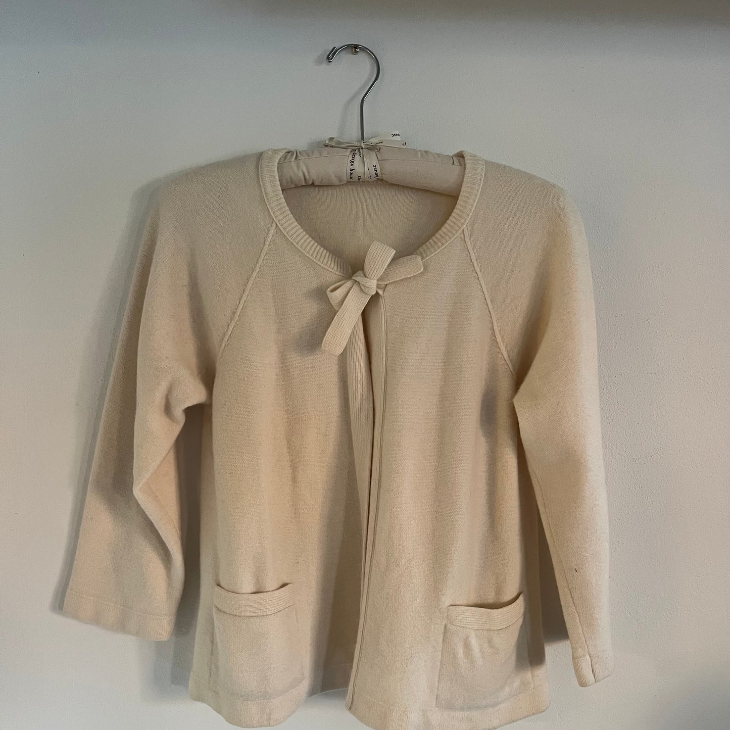 Cream Tie Front Sweater | Vintage