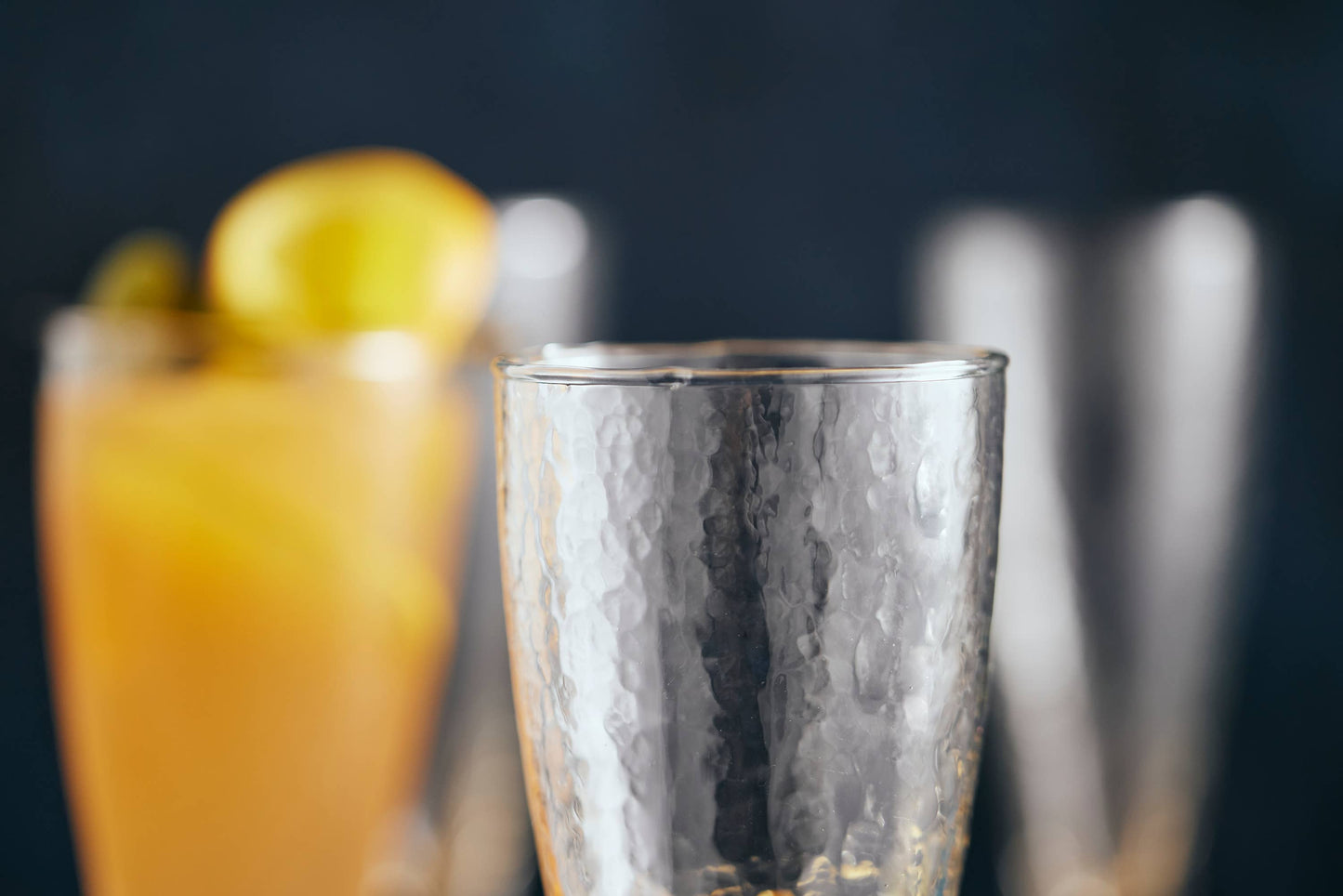 Pebbled Footed Tulip Glass | Set of 4