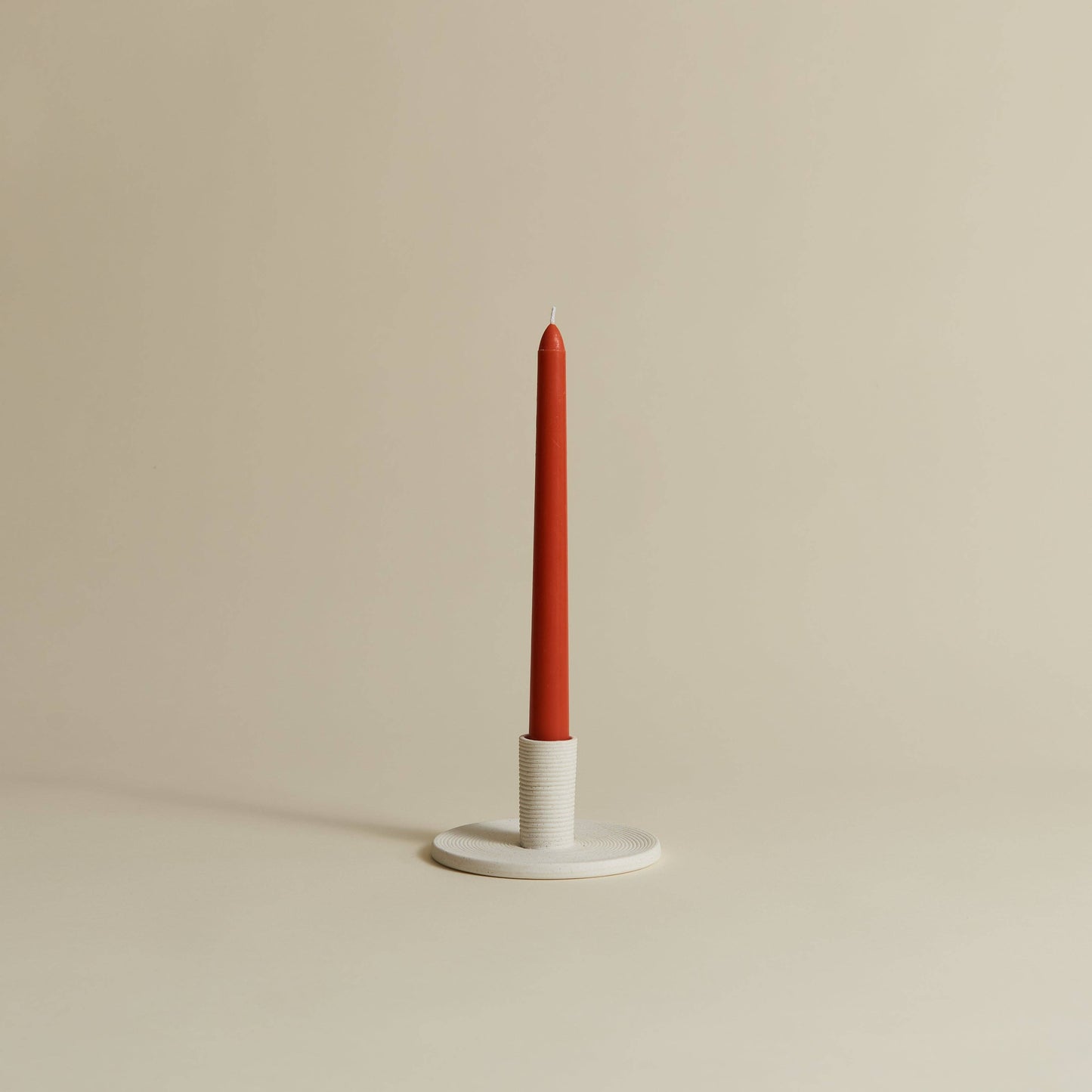 Wave Plate - Taper Candle Holder: Matte Black