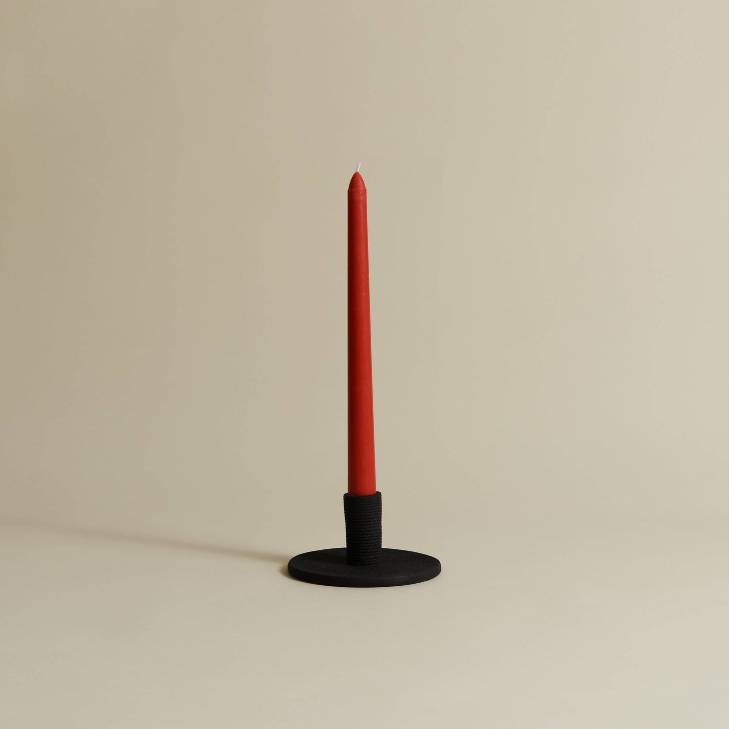 Wave Plate - Taper Candle Holder: Matte Black
