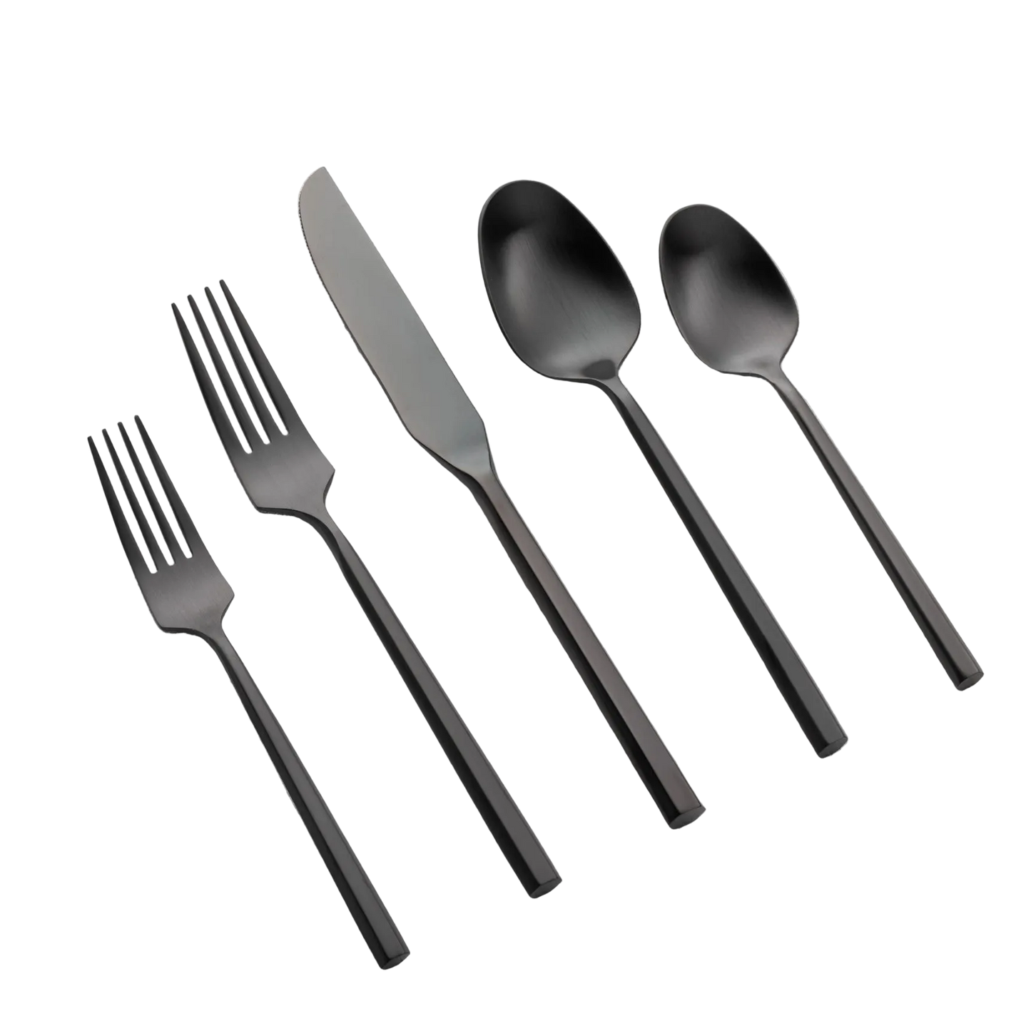 Brushed Black Flatware Set