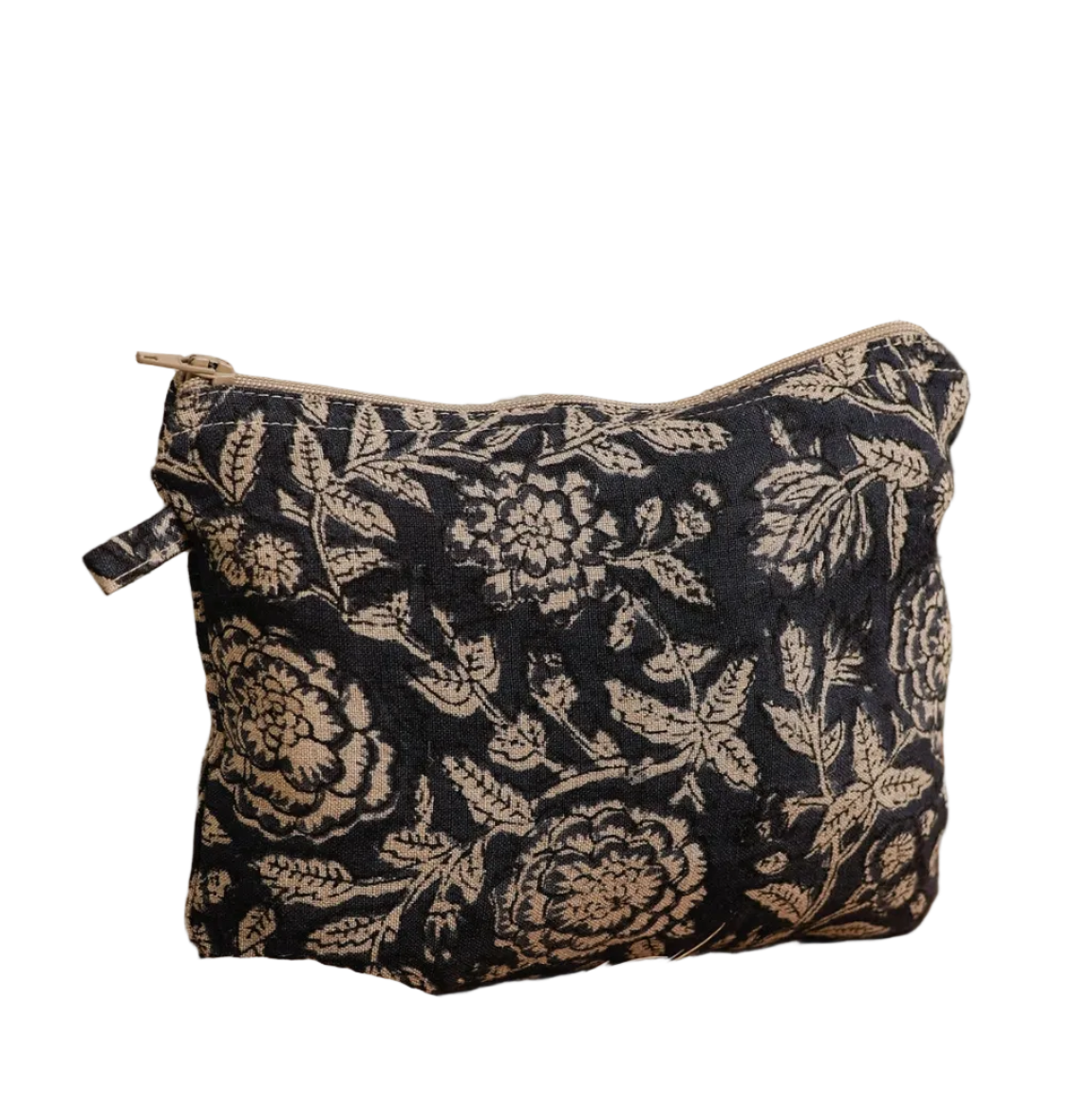 Block Print Linen Pouch