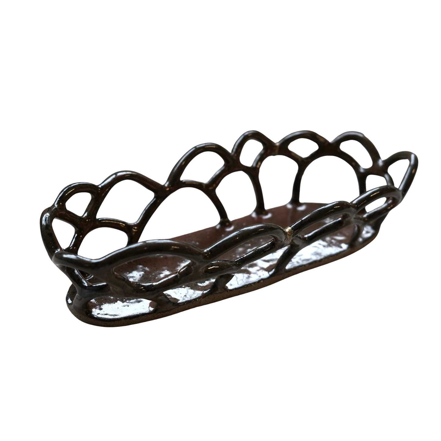 Decorative ceramic bread basket perfect for holding kitchenly items