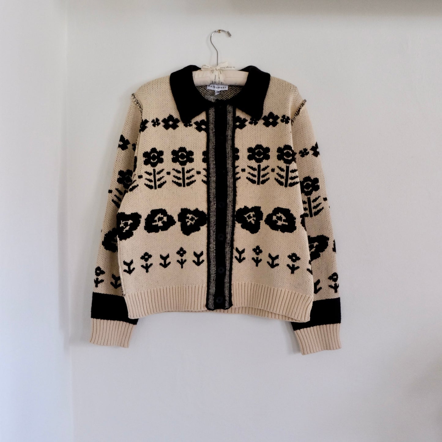 Floral Jacquard Knit Cardigan