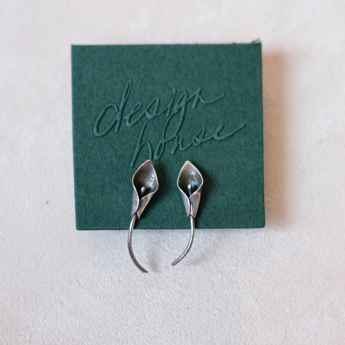 Sterling Silver Calla Lily Studs | Vintage