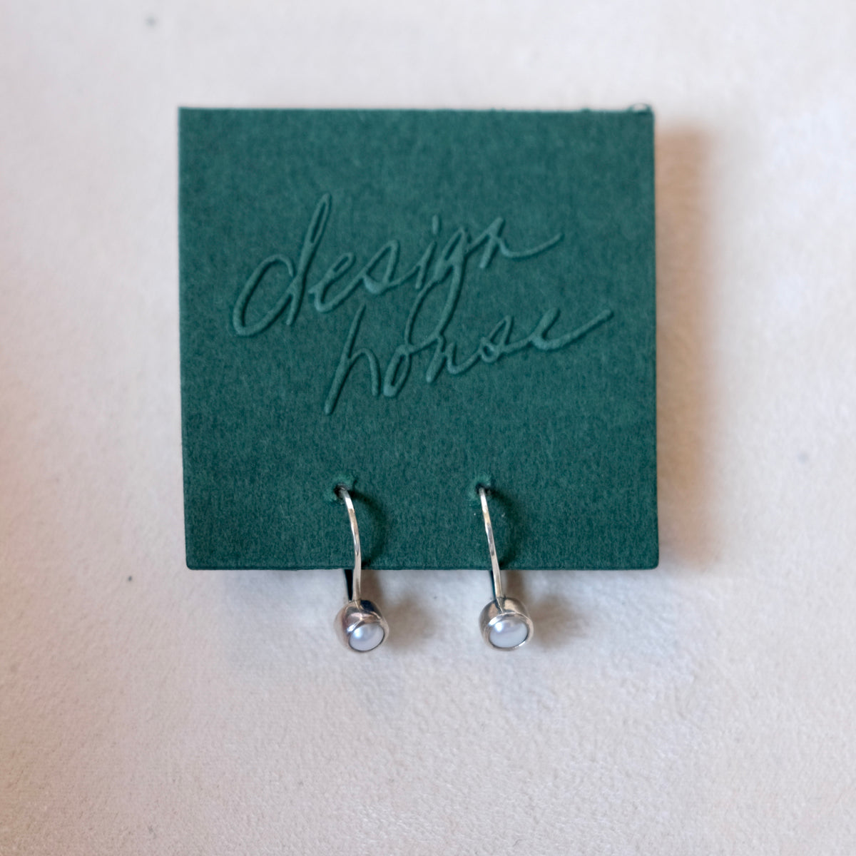 Sterling Silver & Pearl Drop Earrings | Vintage