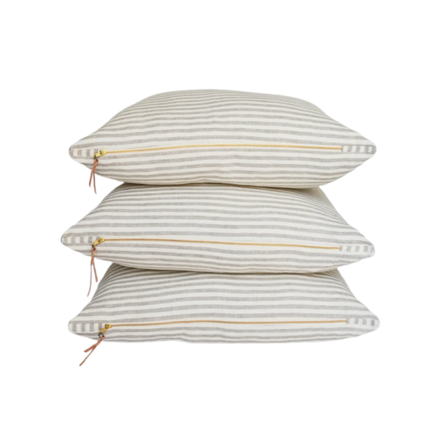 Oatmeal and Ivory Stripes Floor Pillow