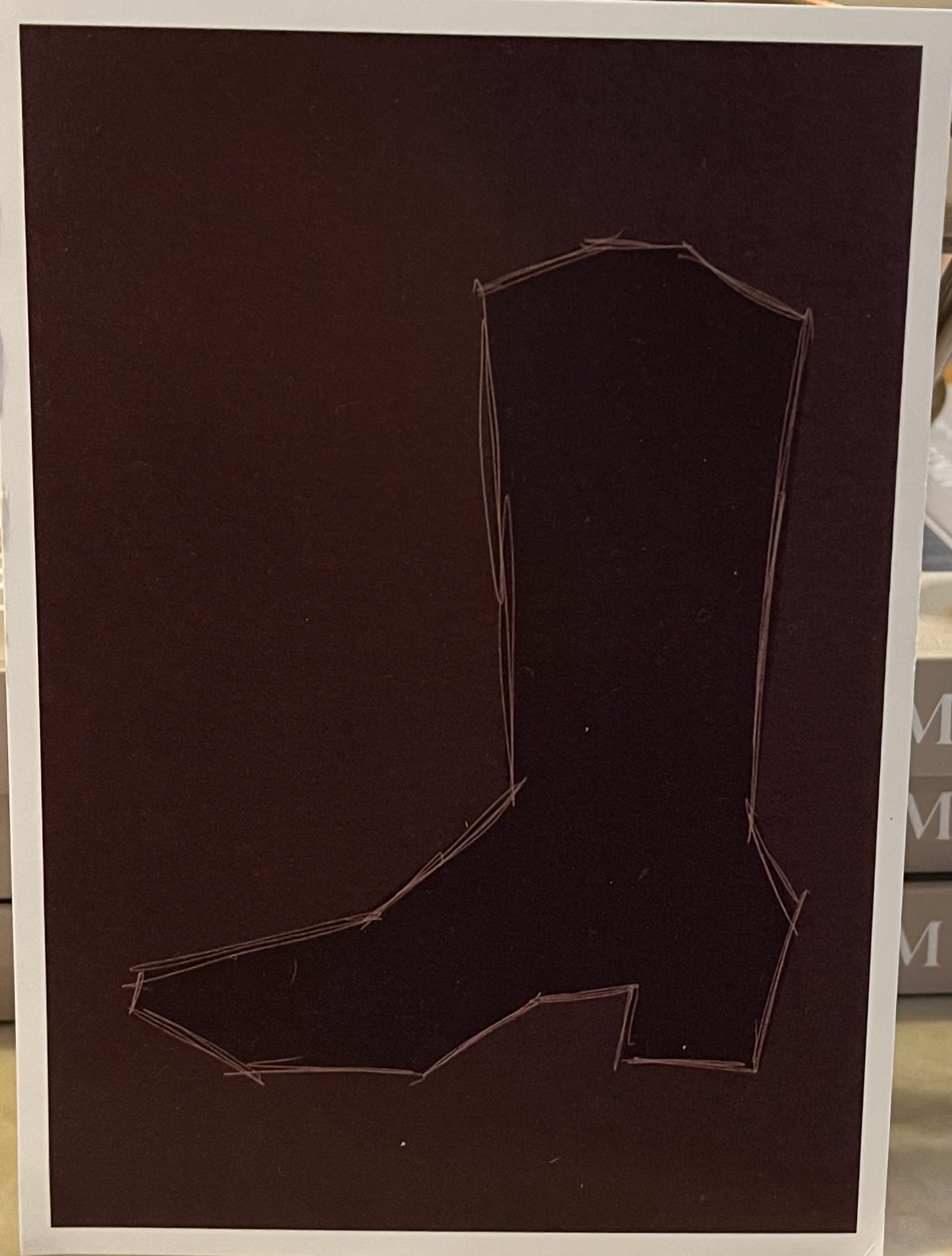 Cowboy Boot Post Card