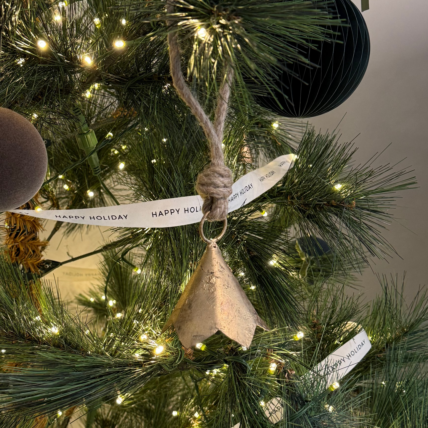 Scalloped Iron Bell Ornament