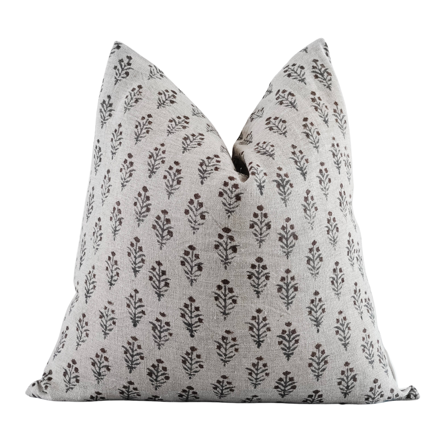 OLABISI - Indian Hand Block Print Pillow Cover: 22 in X 22 in