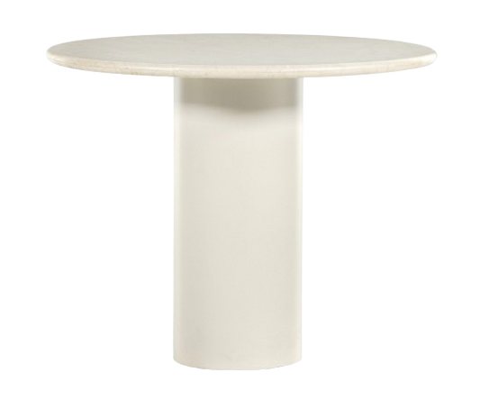 Belle Round Dining Table-Cream Marble