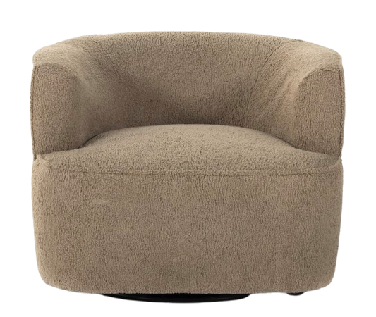Mila Swivel Chair- Sheepskin Camel