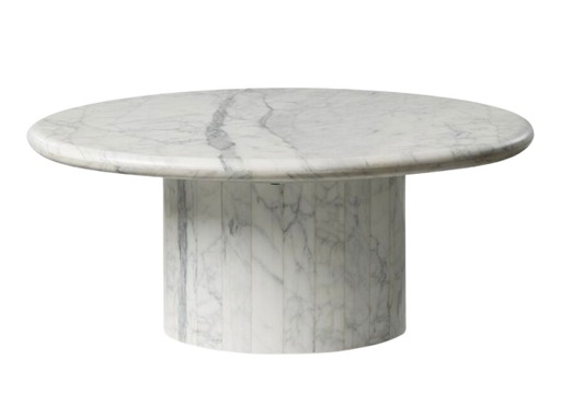 Small Stuart Nesting Coffee Table-White Calacatta Marble