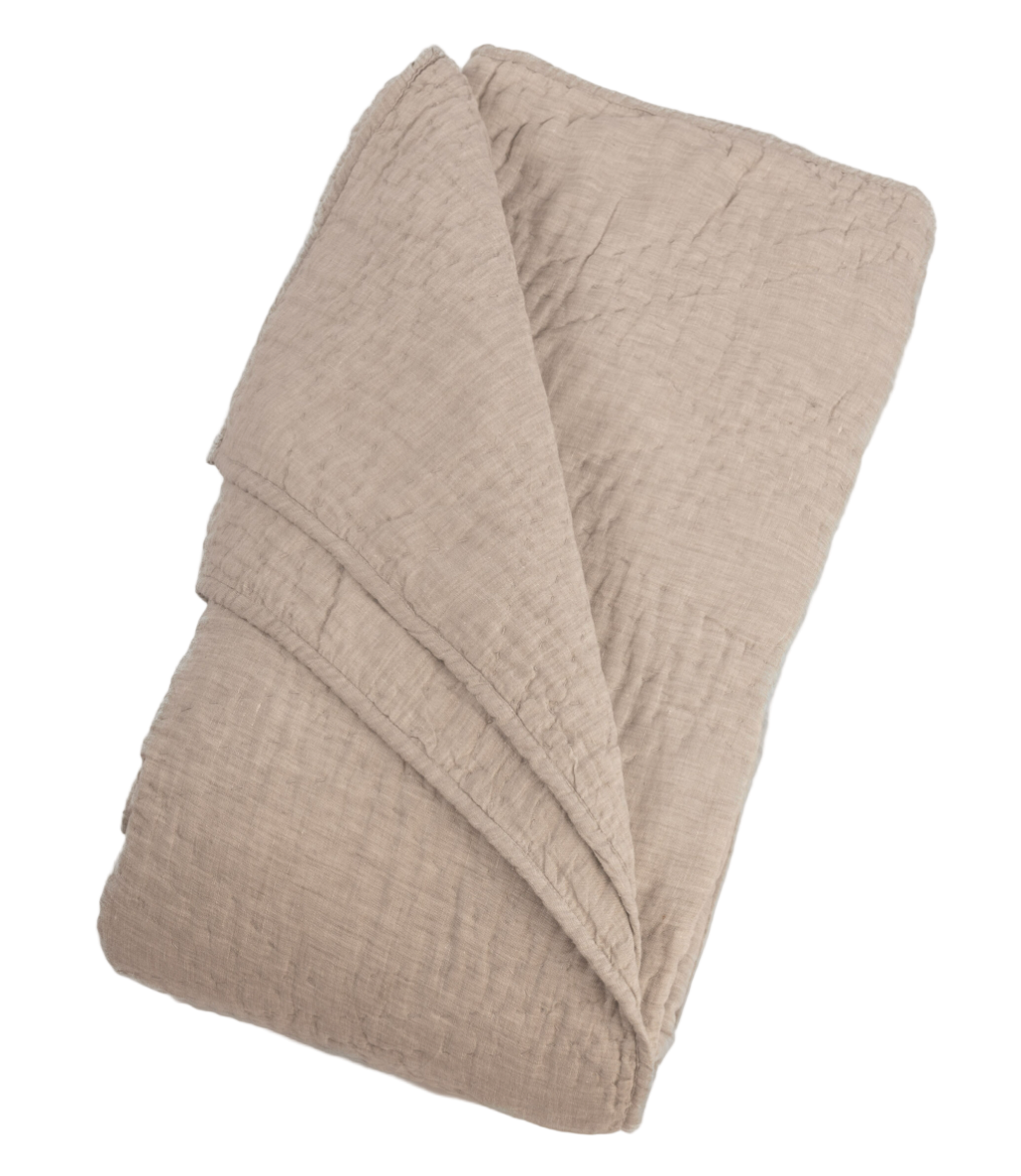 BARCELONA LINEN QUILT, NATURAL