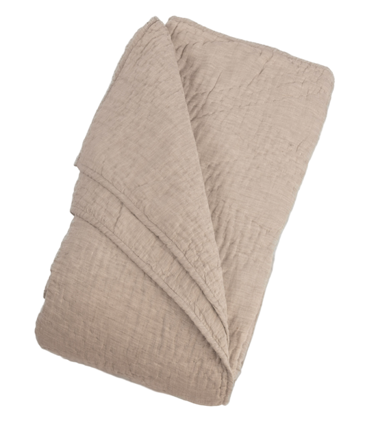 BARCELONA LINEN QUILT, NATURAL