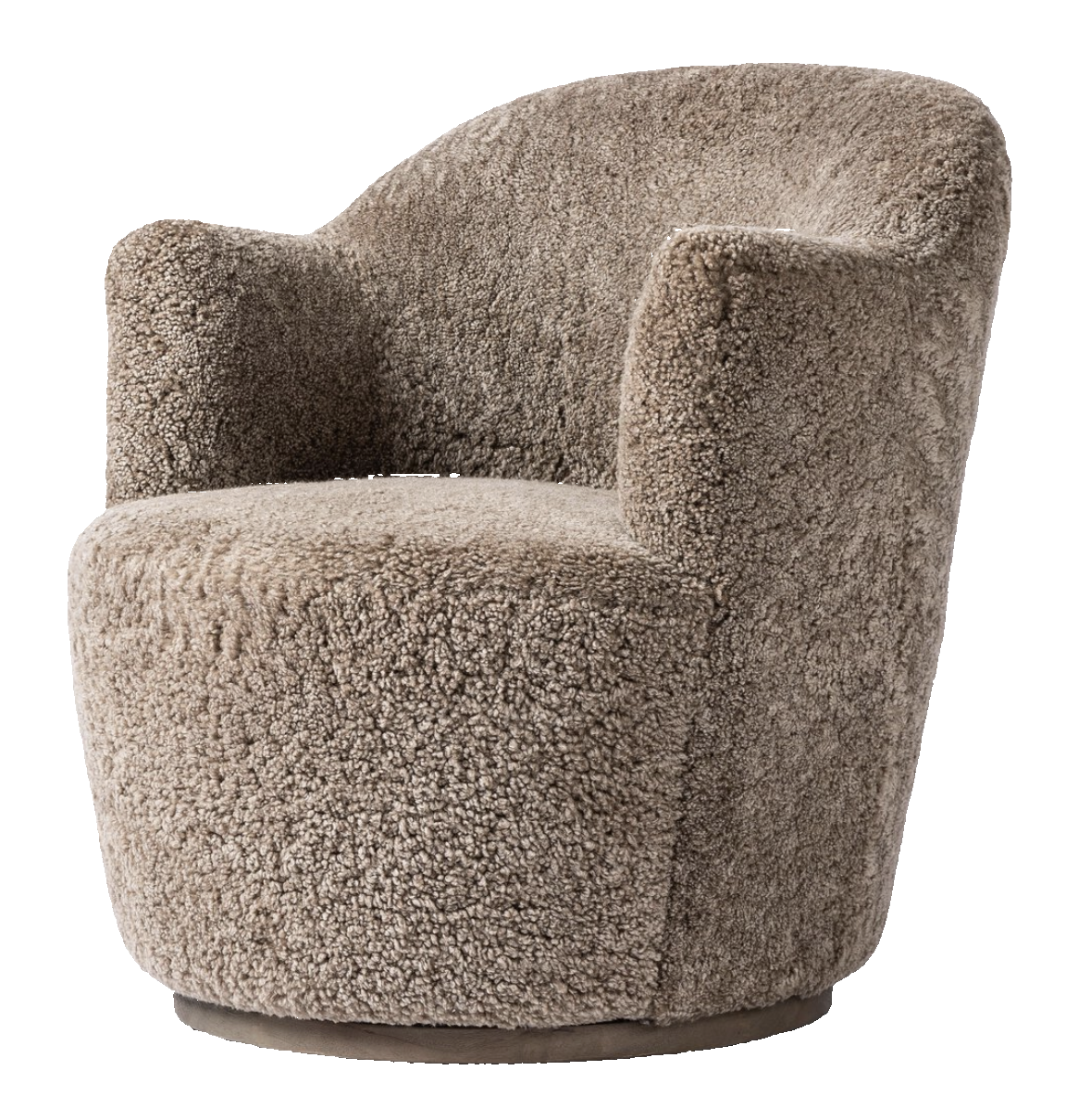 Aurora Swivel Chair - Taupe Shearling