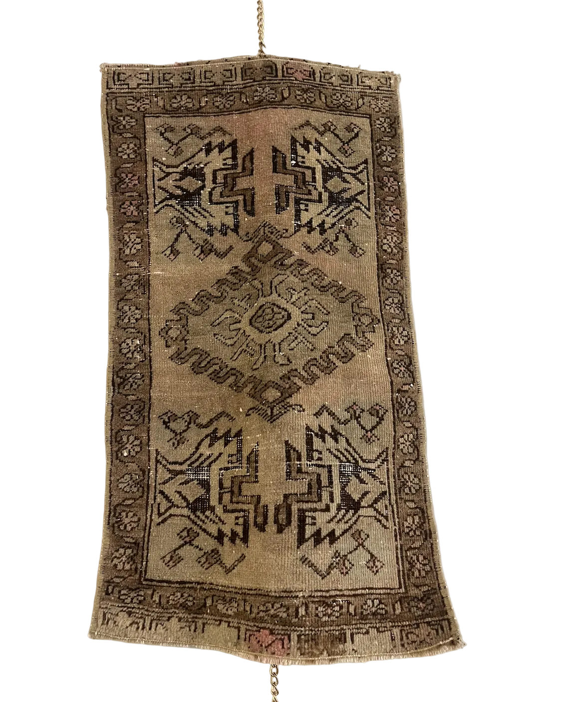 Vintage Brown Turkish Rug