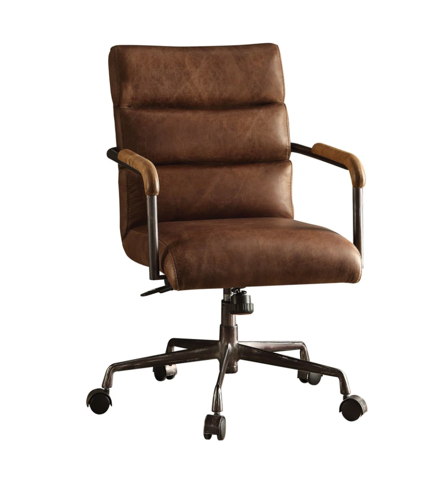 Brown Leather Desk Chair