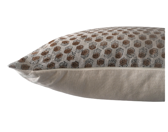 Kura - Indian Hand Block Linen Pillow Cover