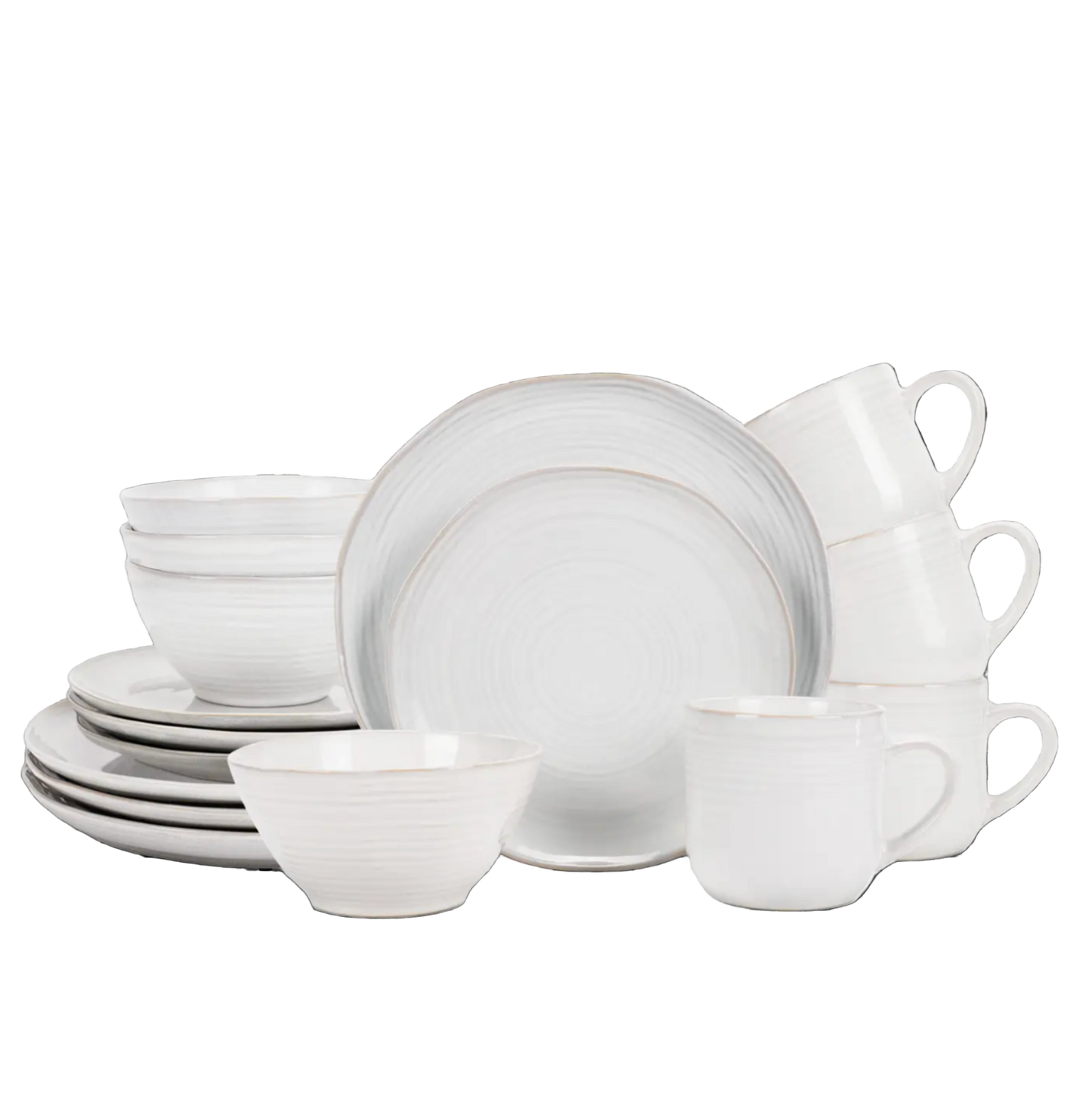 16 Piece Dinner Set | Reactiveglaze White