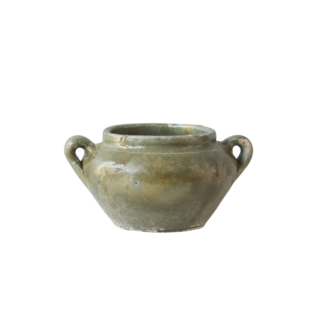 Found Green Tones Confit Pot