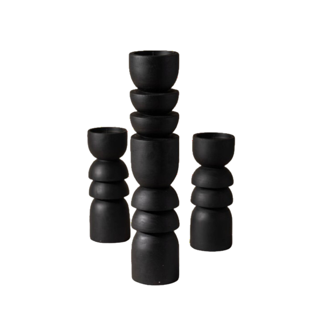 Alev Candle Holder - Black