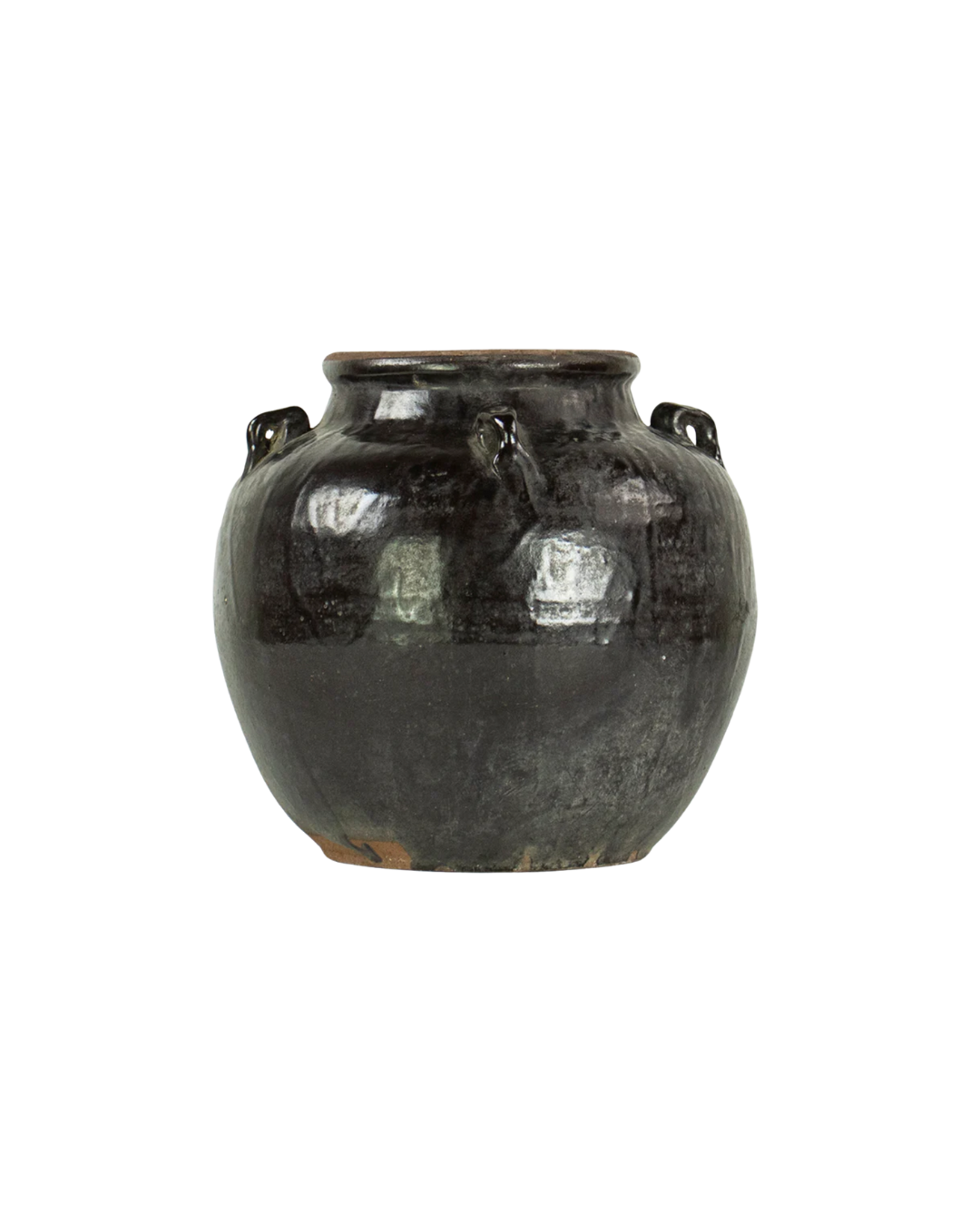 Glazed 4 Handle Pot Large