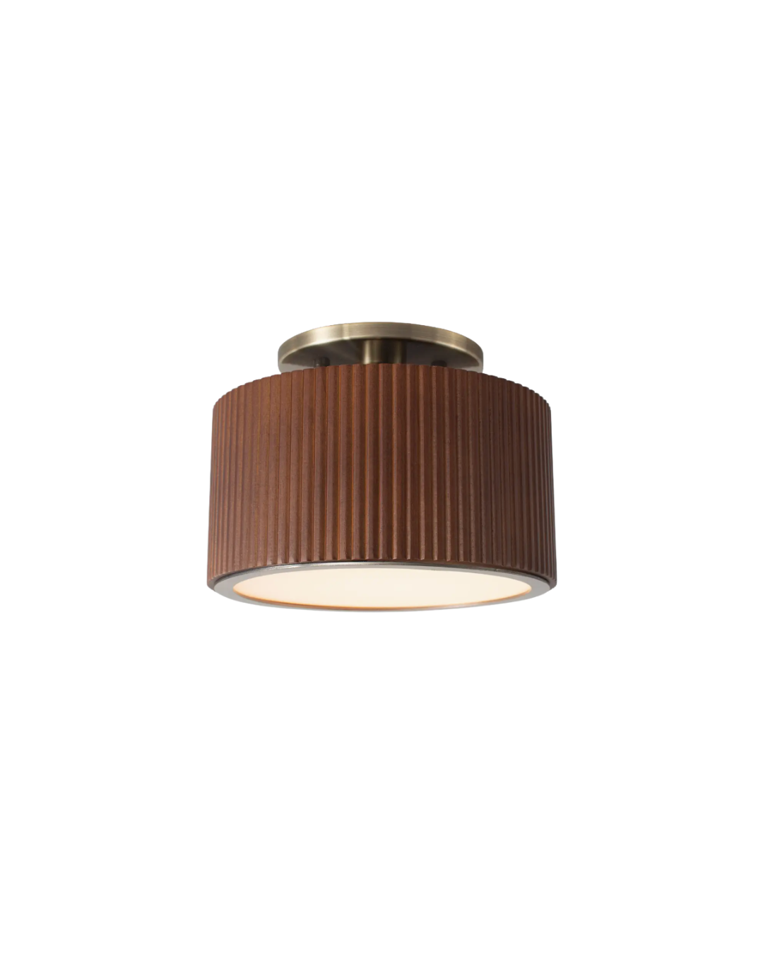 Tambo Semi-Flush Mount Ceiling Light - Dark Walnut Wood