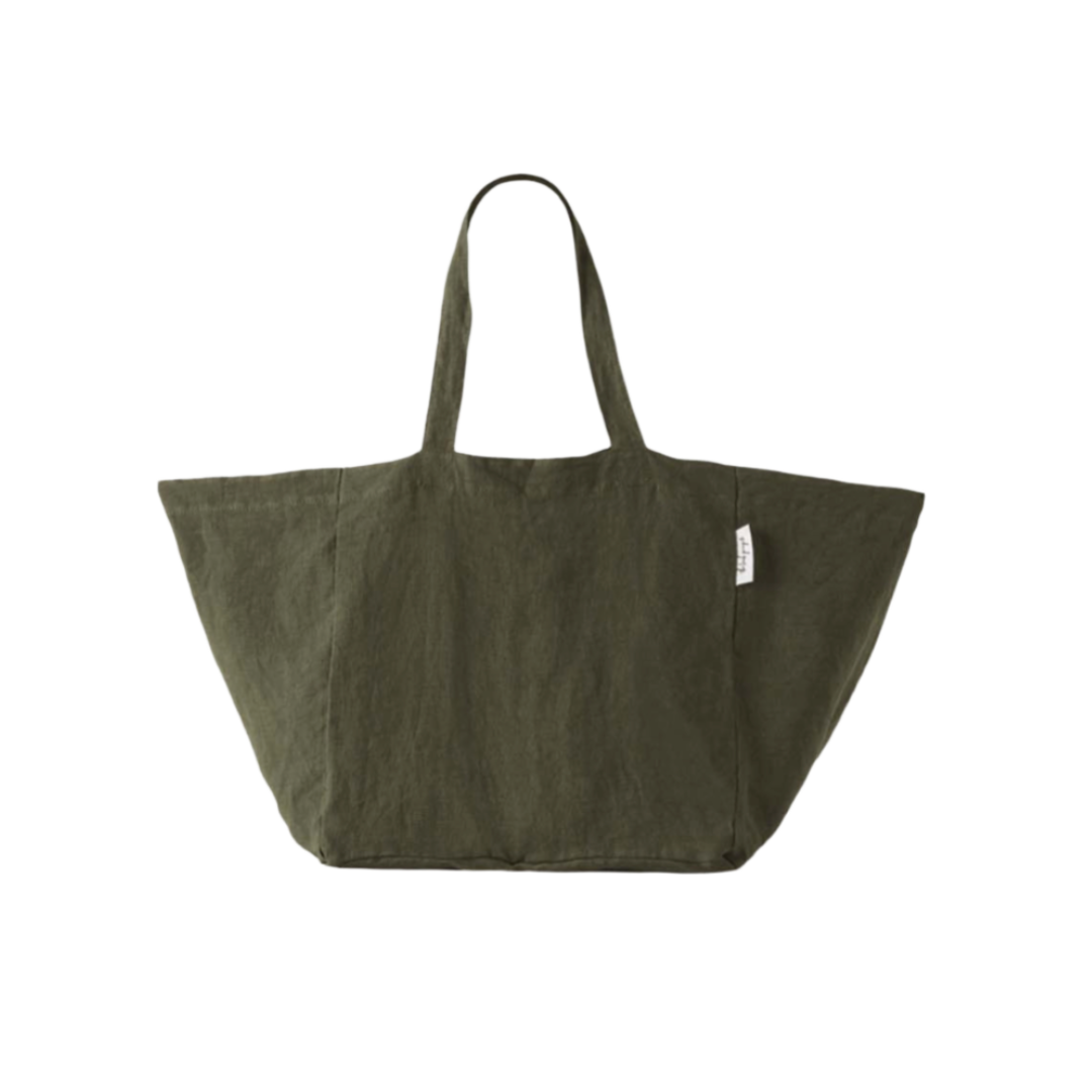 Green Linen DH Tote Bag
