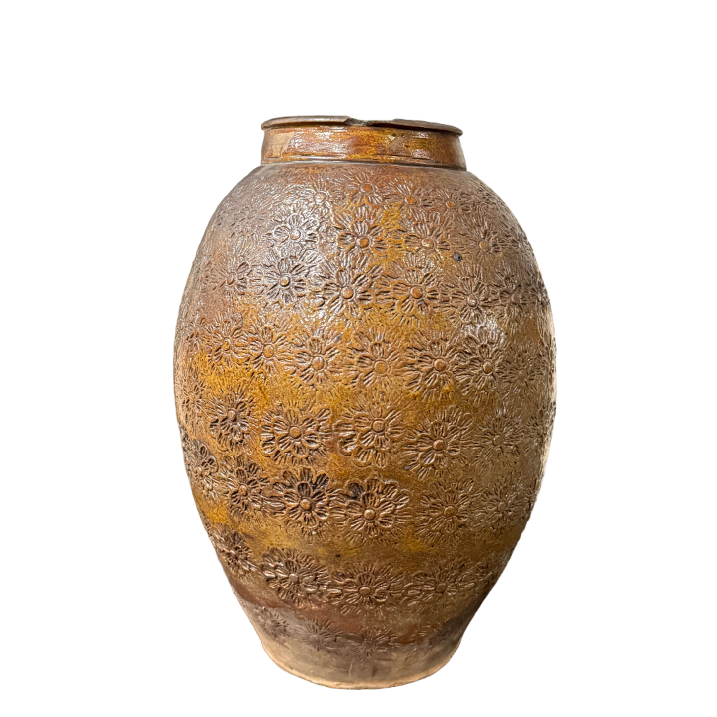 Vintage Brown Ceramic Jar