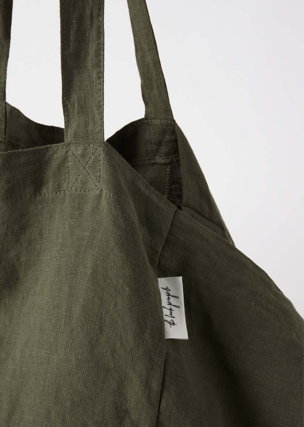 Green Linen DH Tote Bag