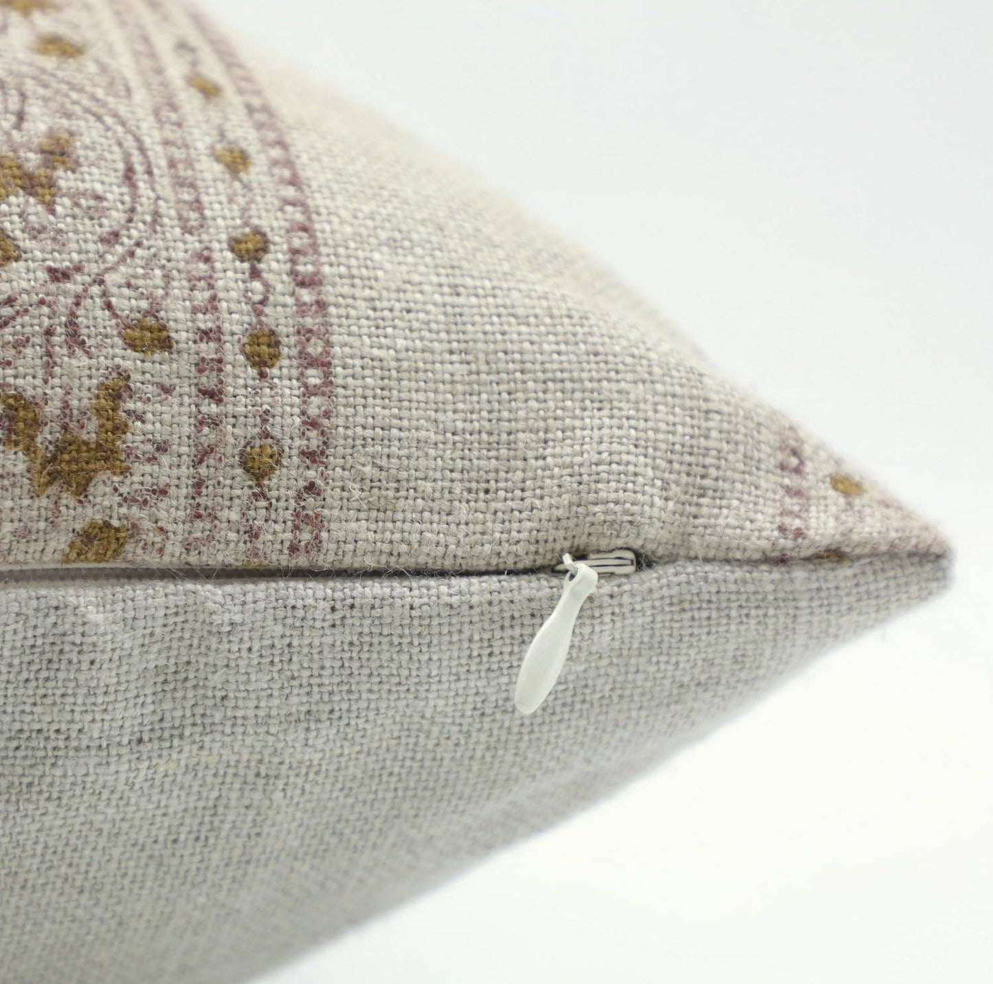 Bohemian Block Thick Linen Pillow Cover - Bela Chameli 20" X 20"