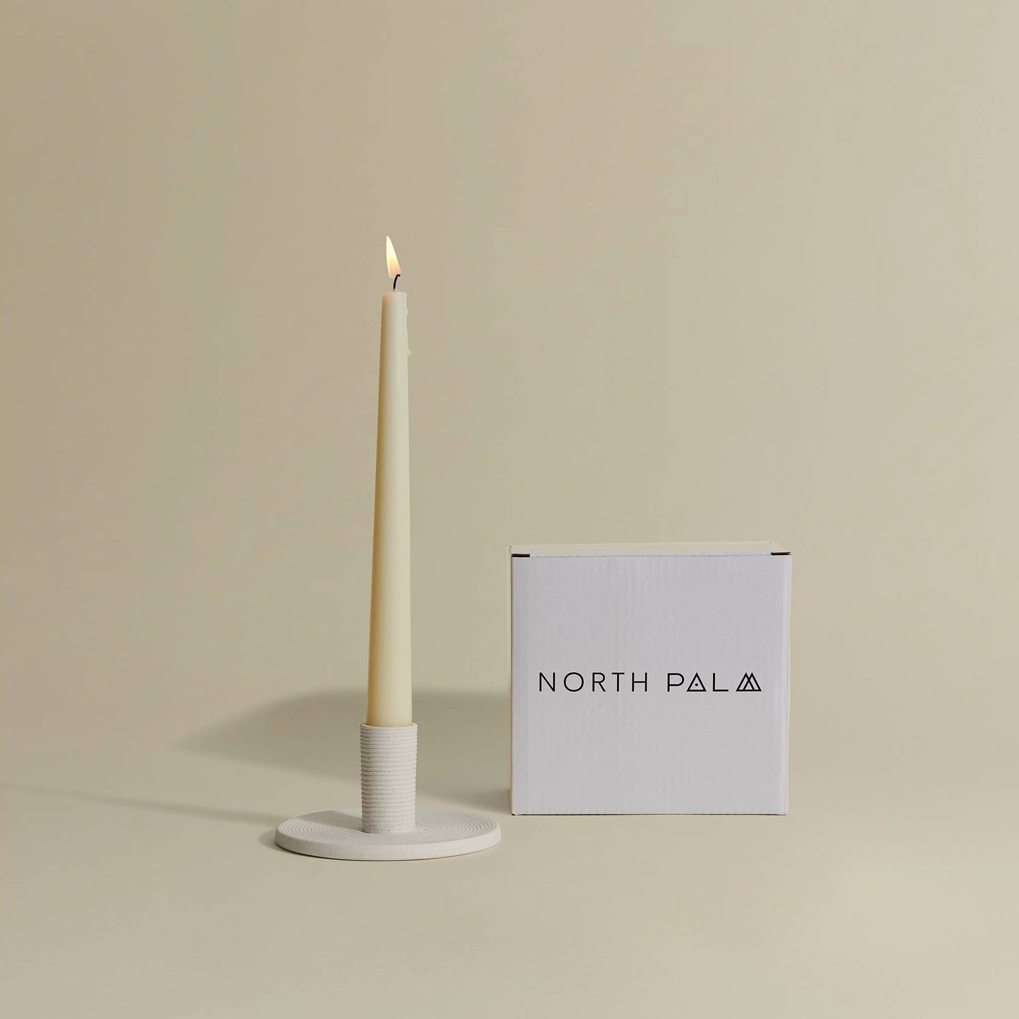 Wave Plate - Taper Candle Holder: Matte Black