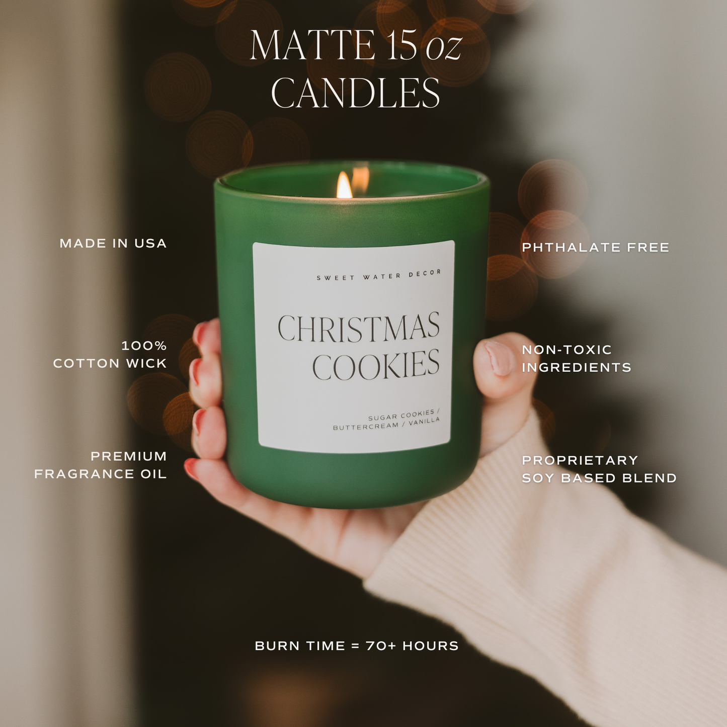 Christmas Tree Farm 15 oz Matte Soy Candle- Home Decor