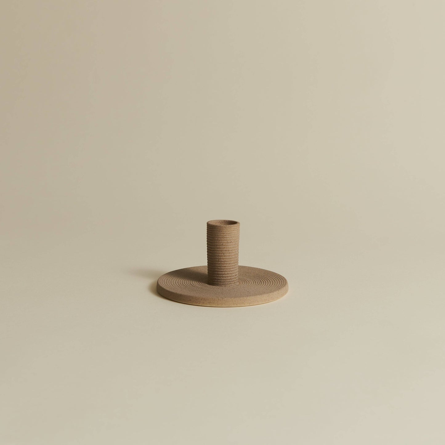Wave Plate - Taper Candle Holder: Matte Black