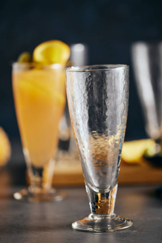 Pebbled Footed Tulip Glass | Set of 4